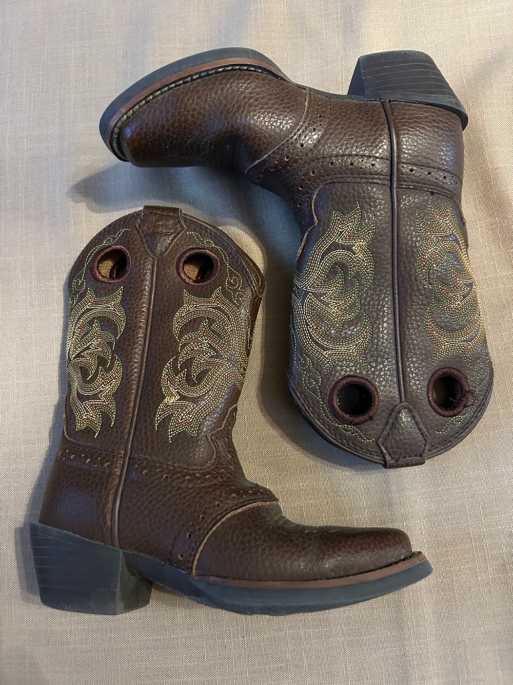 Justin Boots Brown Kids Cowboy Boots